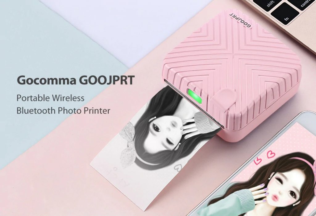 coupon, gearbest, Gocomma GOOJPRT Portable Wireless Bluetooth Photo Printer