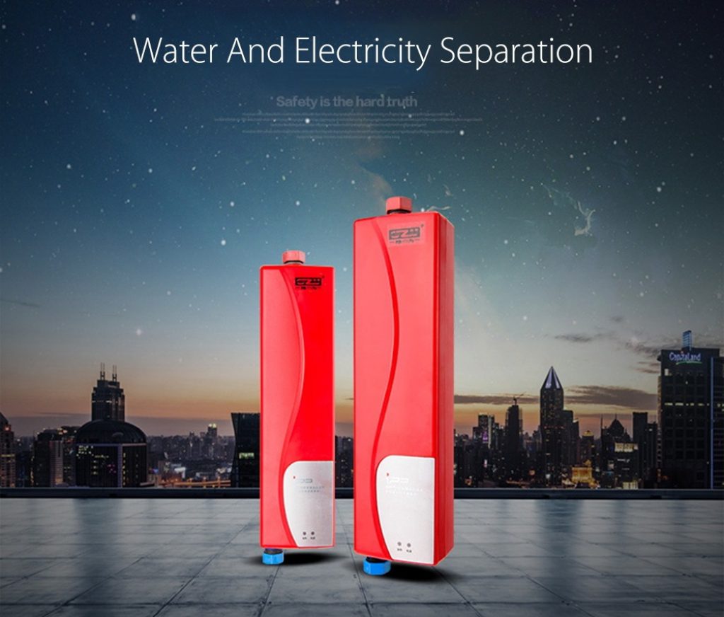 coupon, banggood, 3000W Mini EU Elegant Instant Hot Water Heater Electric Indoor Tankless Water Heater for Bathroom Kitchen