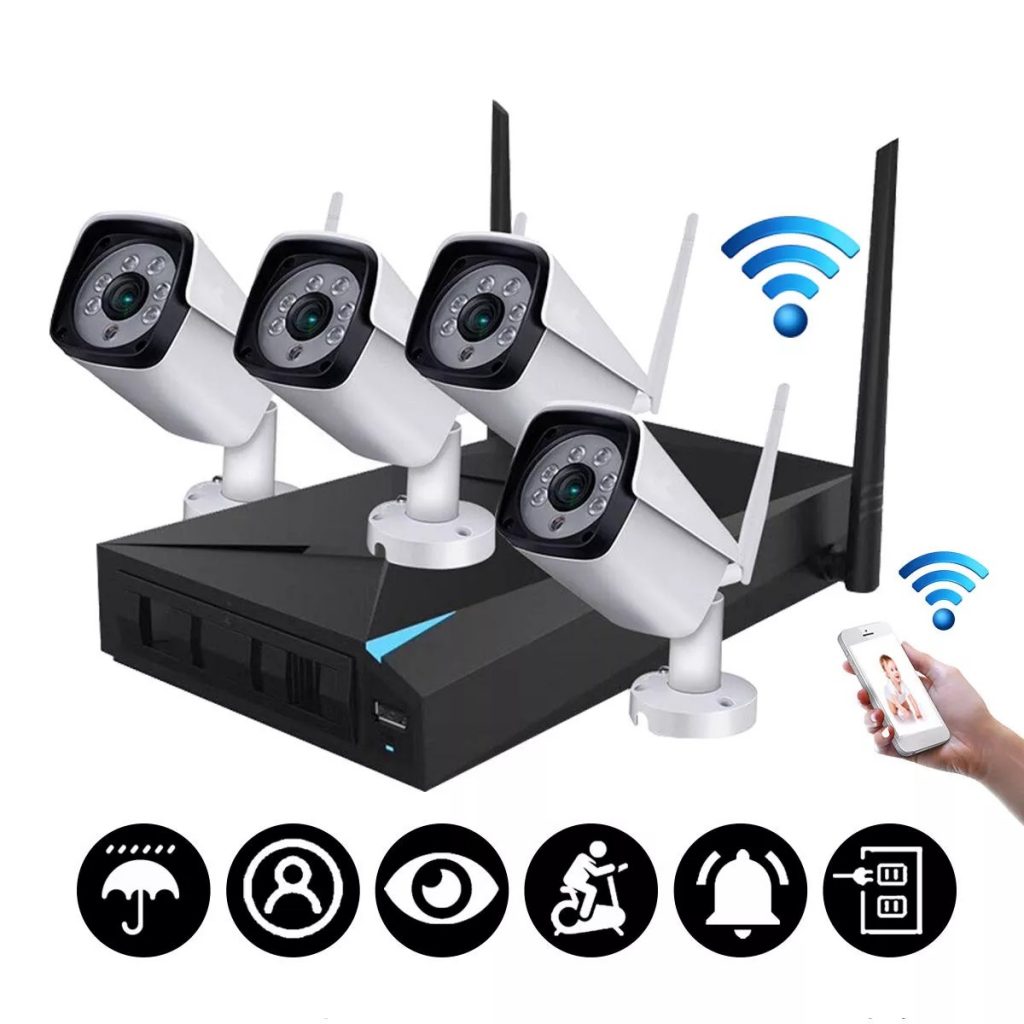 coupon, banggood, 4CH Wireless Wi-Fi 1080P IP Camera HDMI NVR Outdoor Home Security IR CCTV Camera System