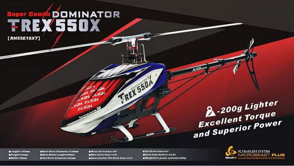 coupon, banggood, ALIGN DOmINATOR T-REX 550X 6CH 3D Flying RC Helicopter Super Combo With Motor Servo ESC Gyro'