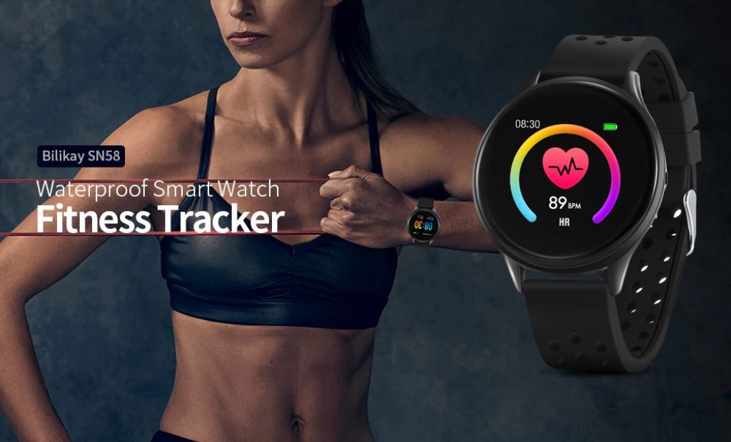 coupon, gearbest, Bilikay SN58 Waterproof Bluetooth Smart Watch Fitness Tracker