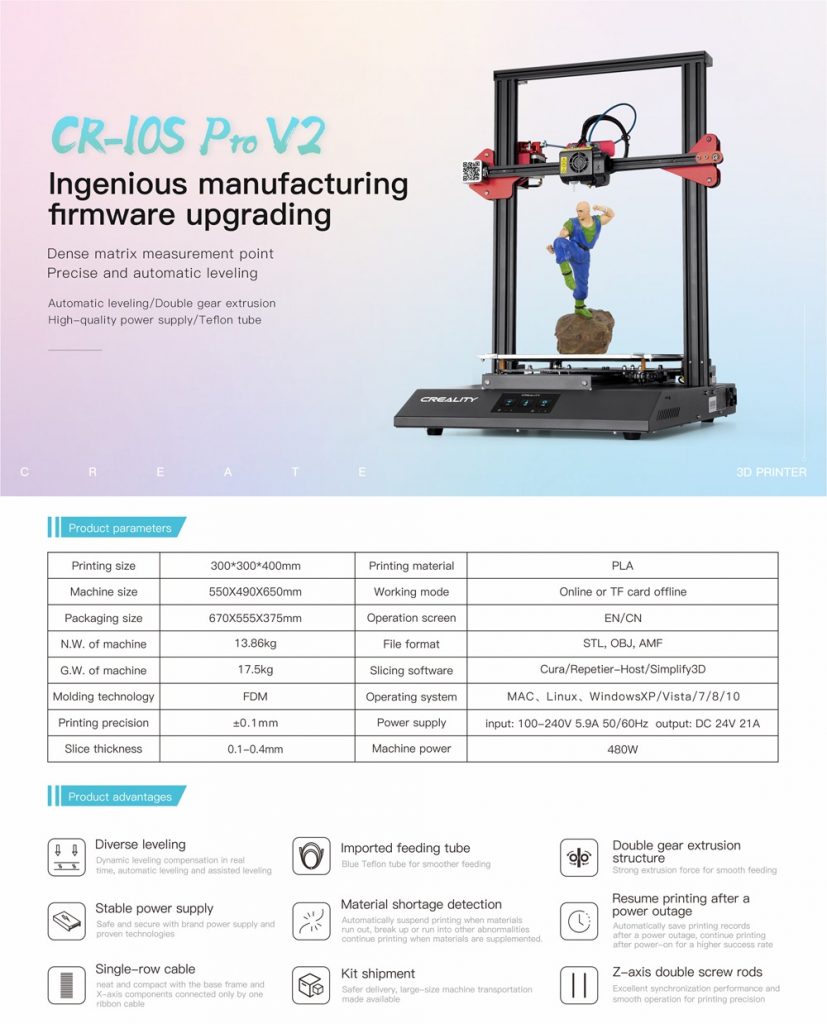 coupon, banggood, Creality 3D® CR-10S Pro V2 Firmware Upgrading DIY 3D Printer