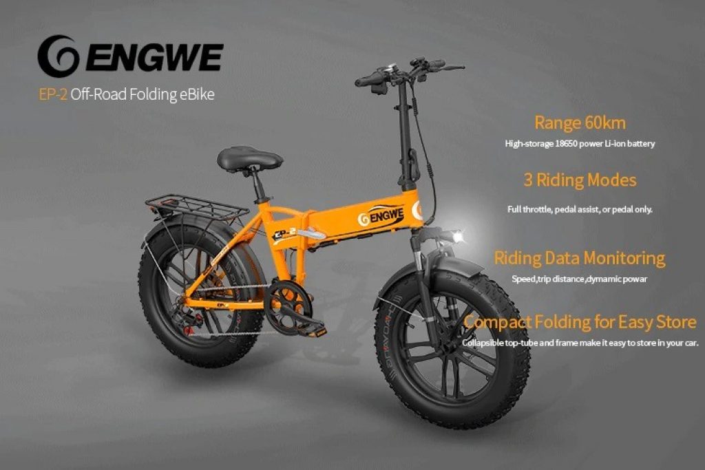 coupon, gearbest, ENGWE EP-2 500W Folding Fat Tire Electric Bike