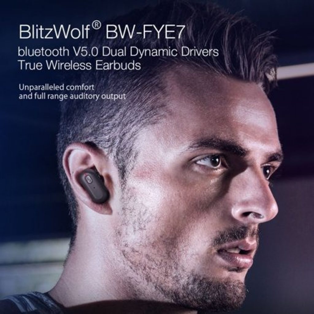 coupon, banggood, Blitzwolf® BW-FYE7 TWS bluetooth 5.0 Earphone Heavy Bass Stereo Bilateral Calls Headphone with Charging Box