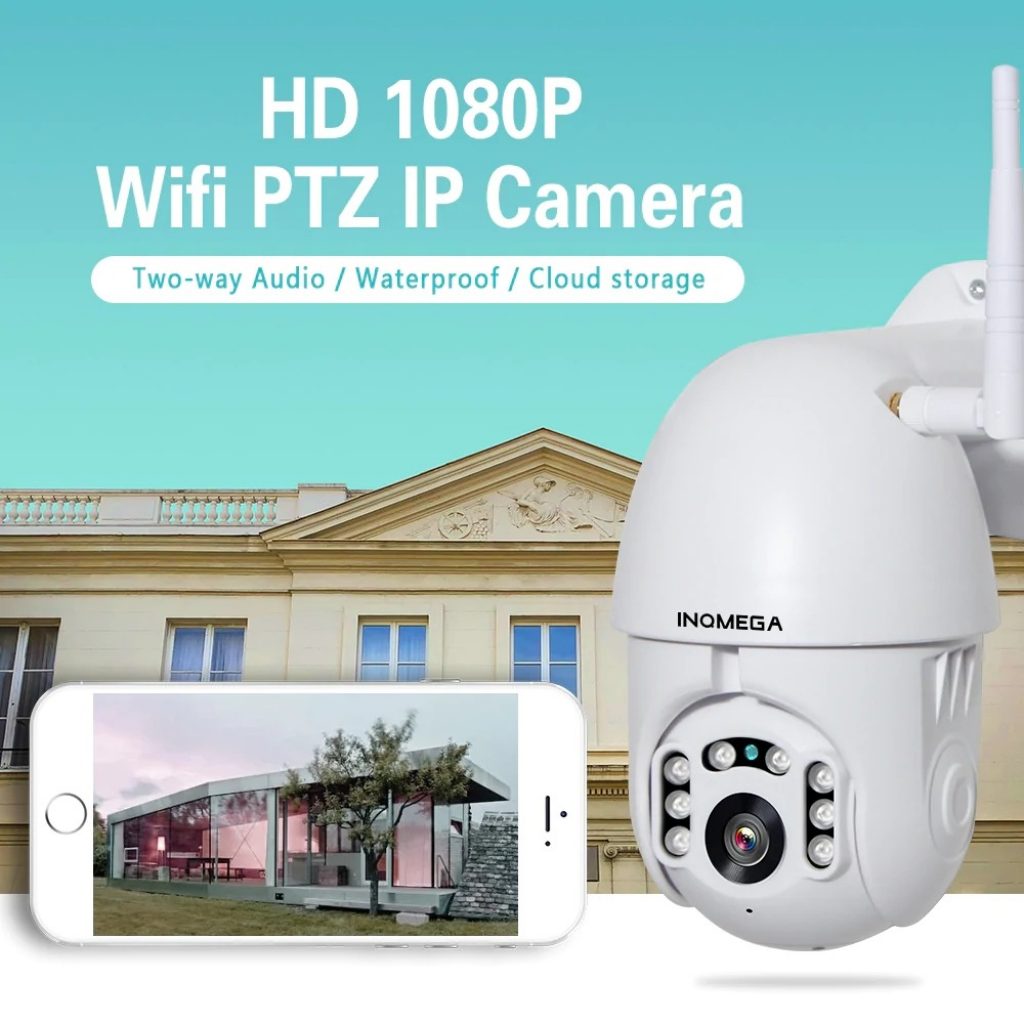 coupon, banggood, INQMEGA PTZ381 HD 1080P PTZ 360 ° Panoranic Waterproof IP Camera IR Night Version Two-way Audio
