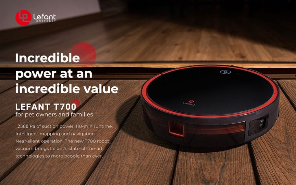 coupon, gearbest, Lefant T700 2500Pa Strong Suction Robot Vacuum Cleaner Smart Moping APP Remote Control Wi-Fi