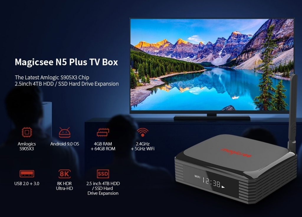coupon, gearbest, Magicsee N5 Plus Android 9.0 TV Box