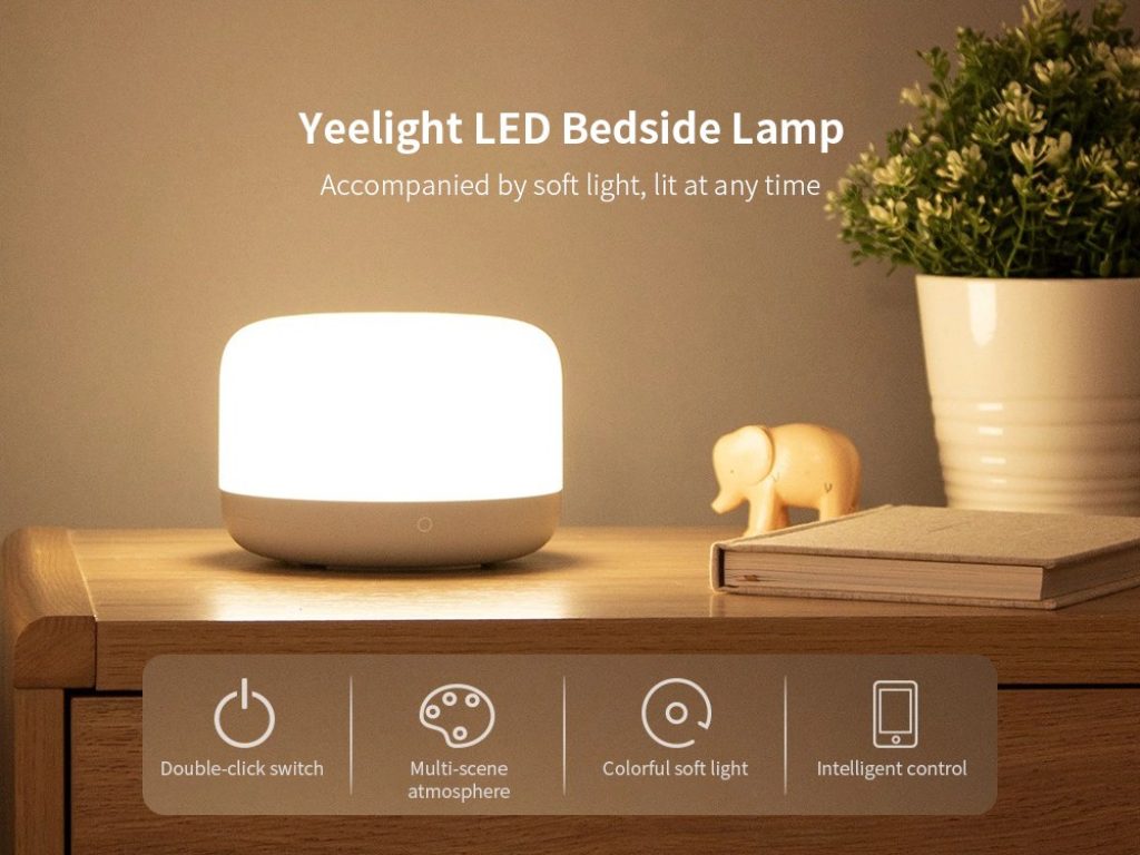 coupon, gearbest, Yeelight YLCT01YL LED Bedside Lamp Colorful Soft Bright Intelligent Control Adjust Brightness ( Xiaomi Ecosystem Product )