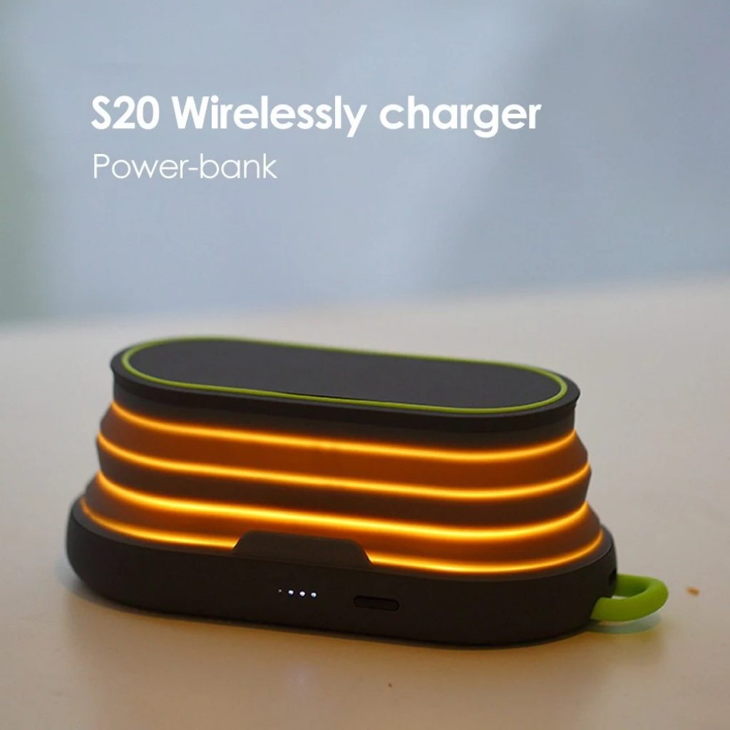 coupon, banggood, S20 10W Fast Charging Wireless Charger + 5000mAh Power Bank + Night Light + Mobile Phone Holder for iPhone Xiaomi Phone Charger