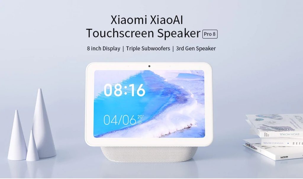 coupon, gearbest, Xiaomi XiaoAI Touchscreen Speaker Pro 8 with 8 inch Multi-touch Display 3 Subwoofers Bluetooth Audio Devices