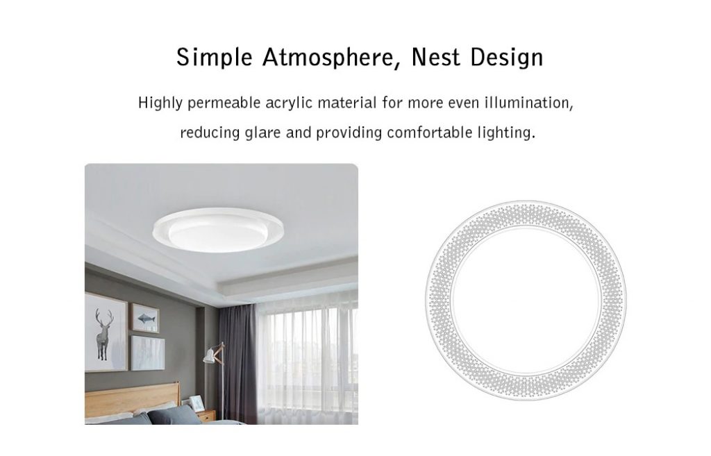 coupon, banggood, Yeelight YLXD48YI 34W Intelligent LED Ceiling Light 560 APP Control Dimmable AC100-240V (Xiaomi Ecosystem Product)