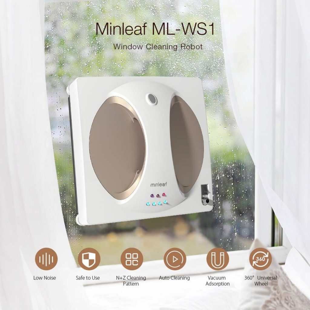 coupon, banggood, Minleaf ML-WS1 Window Cleaning Robot Vacuum Cleaner