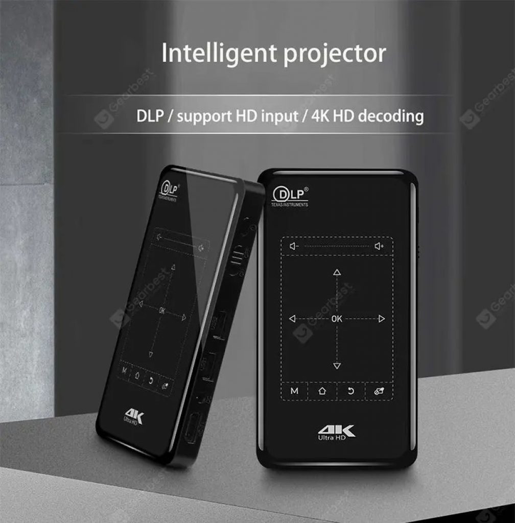 coupon, gearbest, 4K Projector HD DLP Mini Intelligent Mini Projector Convenient