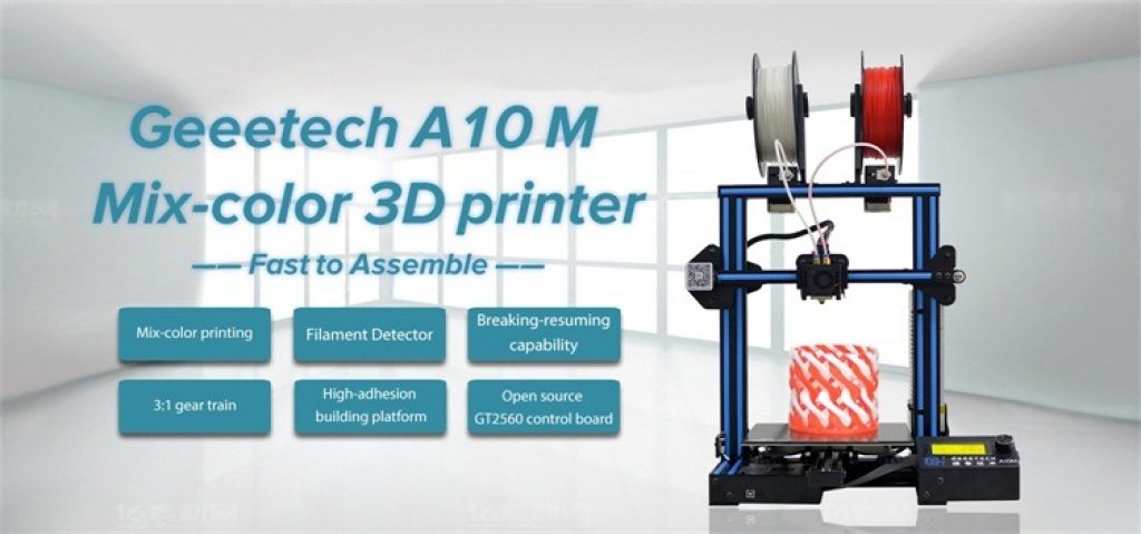 coupon, banggood, Geeetech® A10M Mix-color Prusa I3 3D Printer