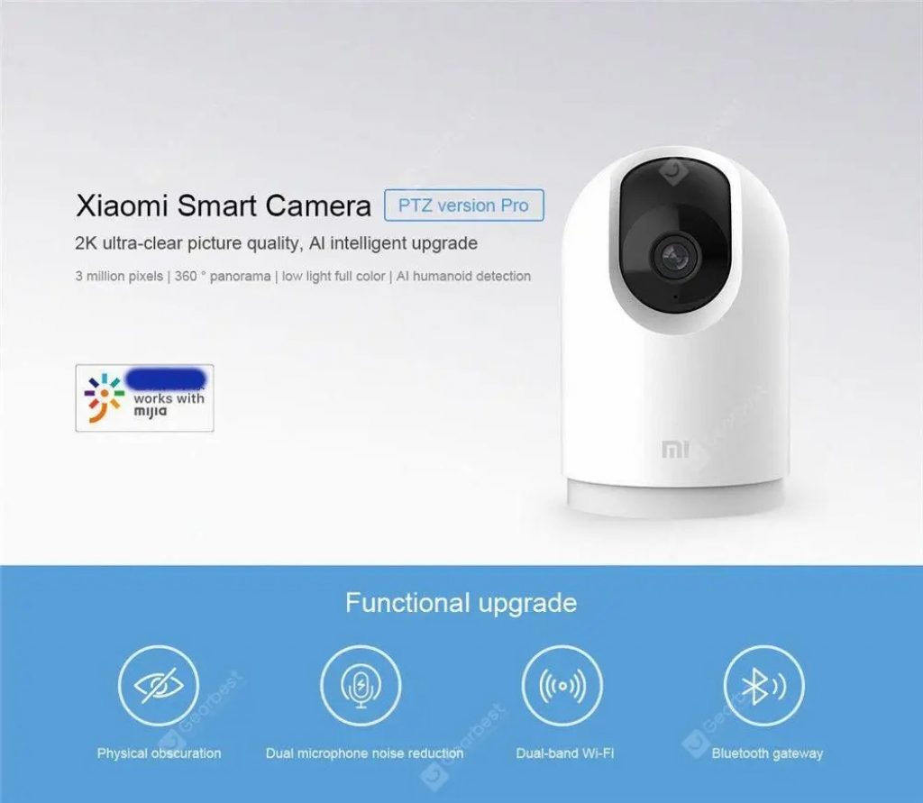coupon, gearbest, Xiaomi Mijia Smart IP Camera PTZ Pro