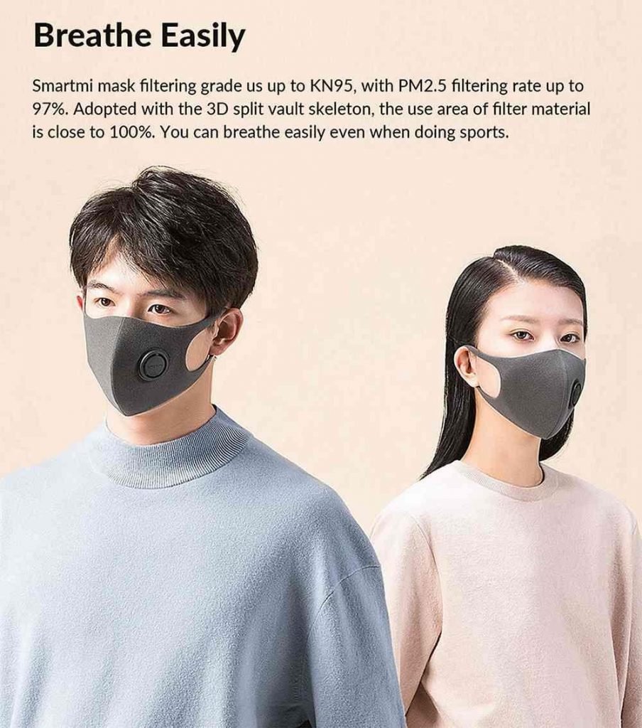 coupon, tomtop, Xiaomi Smartmi Anti-Pollution Air Sport Face Mask