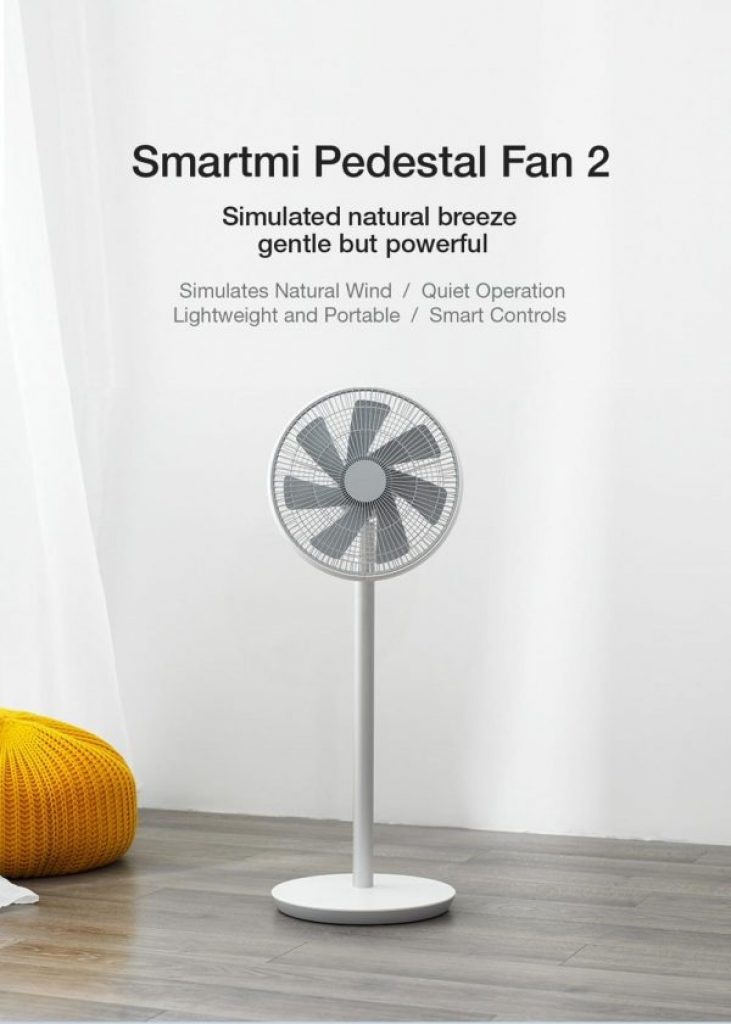 coupon, banggood, New Version Smartmi Natural Wind Pedestal Fan 2S with MIJIA APP Control Lithium-ion Battery DC Frequency Fan