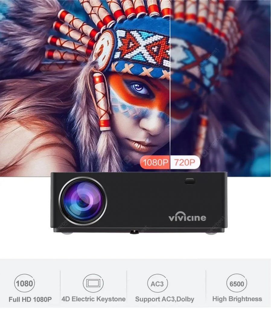 coupon, gearbest, Vivicine M20 Newest 1080p Home Theater Projector