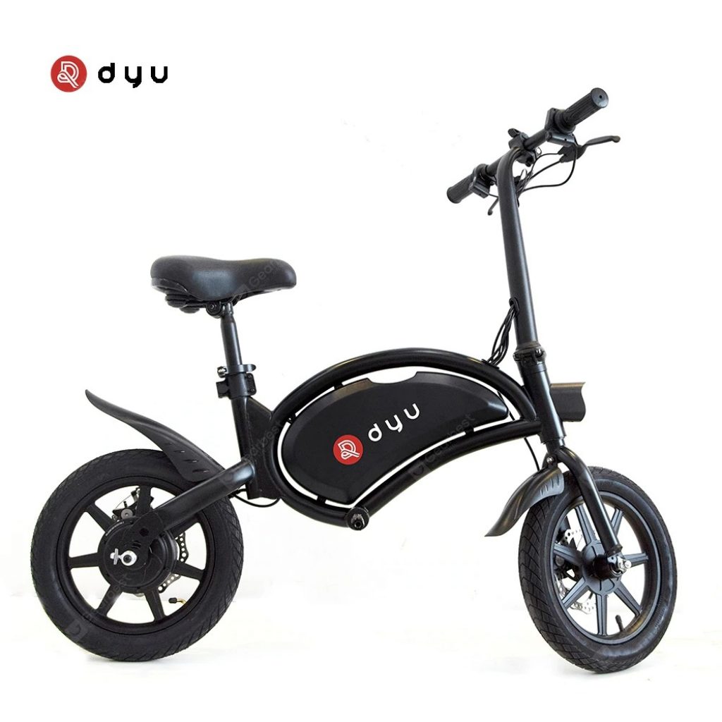 bangood, geekbuying, coupon, gearbest, dyu-D3F-Electric-Bike-36V-10AH-Battery-Portable-Folding-Electric-Moped-Bicycle