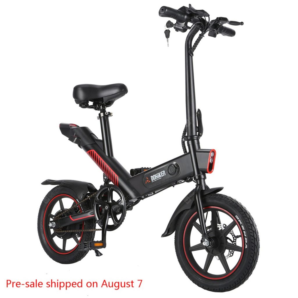 geekbuying, coupon, gearbest, DOHIKER-Y1-Folding-Electric-Bicycle