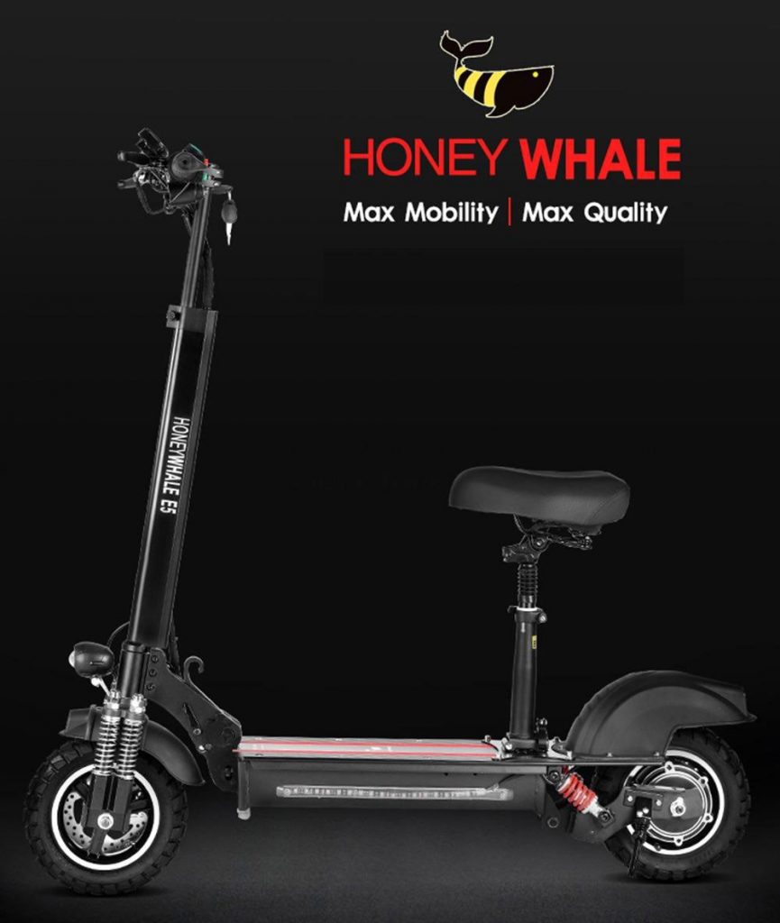 banggood, coupon, geekbuying, HONEY-WHALE-E5-Off-Road-Electric-Folding-Scooter