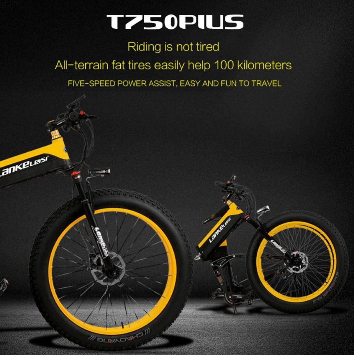 LANKELEISI XT750 PLUS GRANDE FOURCHE VTT électrique Fat Tire–  lankeleisi-bikes