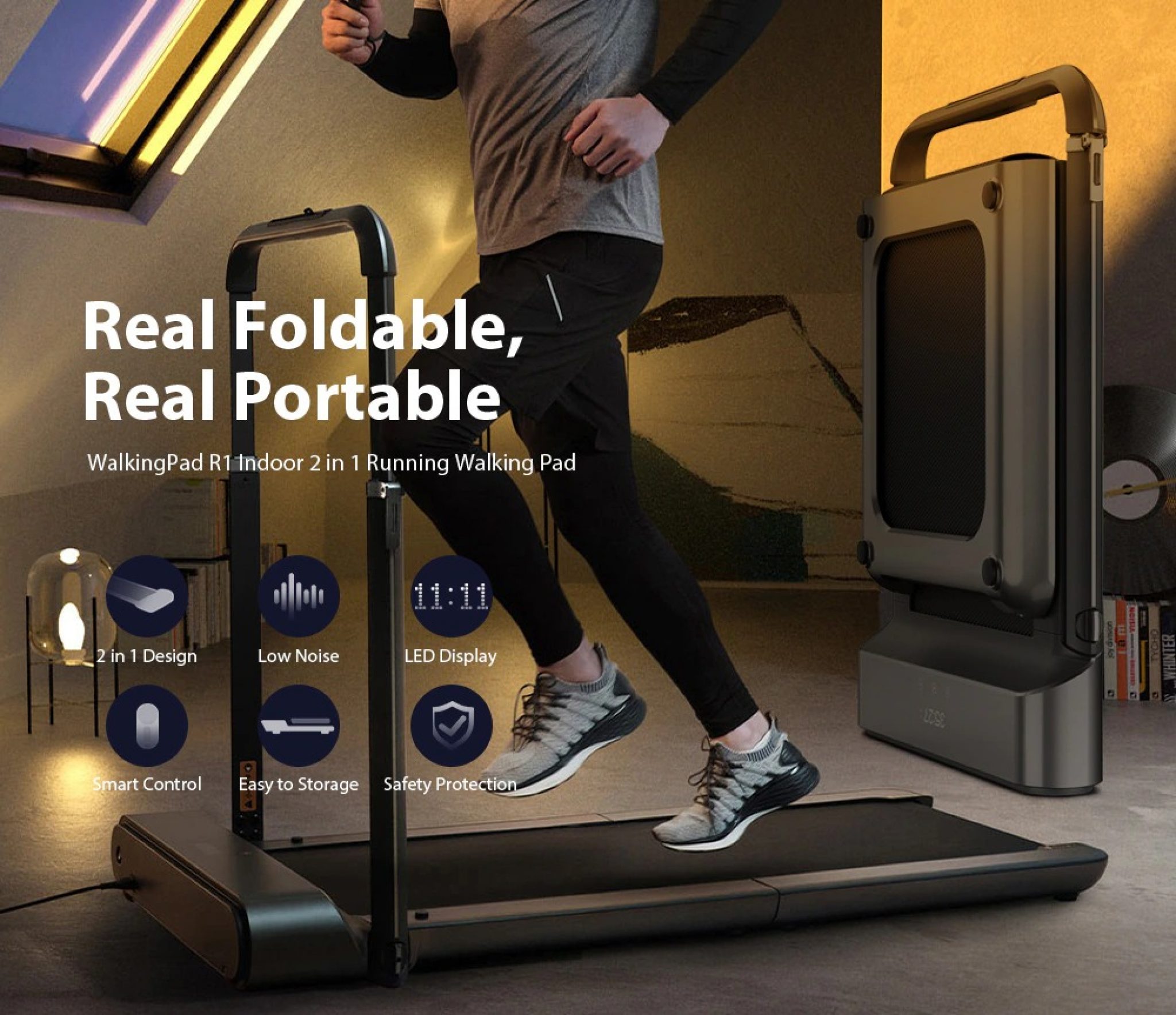 €556 with coupon for WalkingPad R1 Pro Treadmill Manual/Automatic Modes