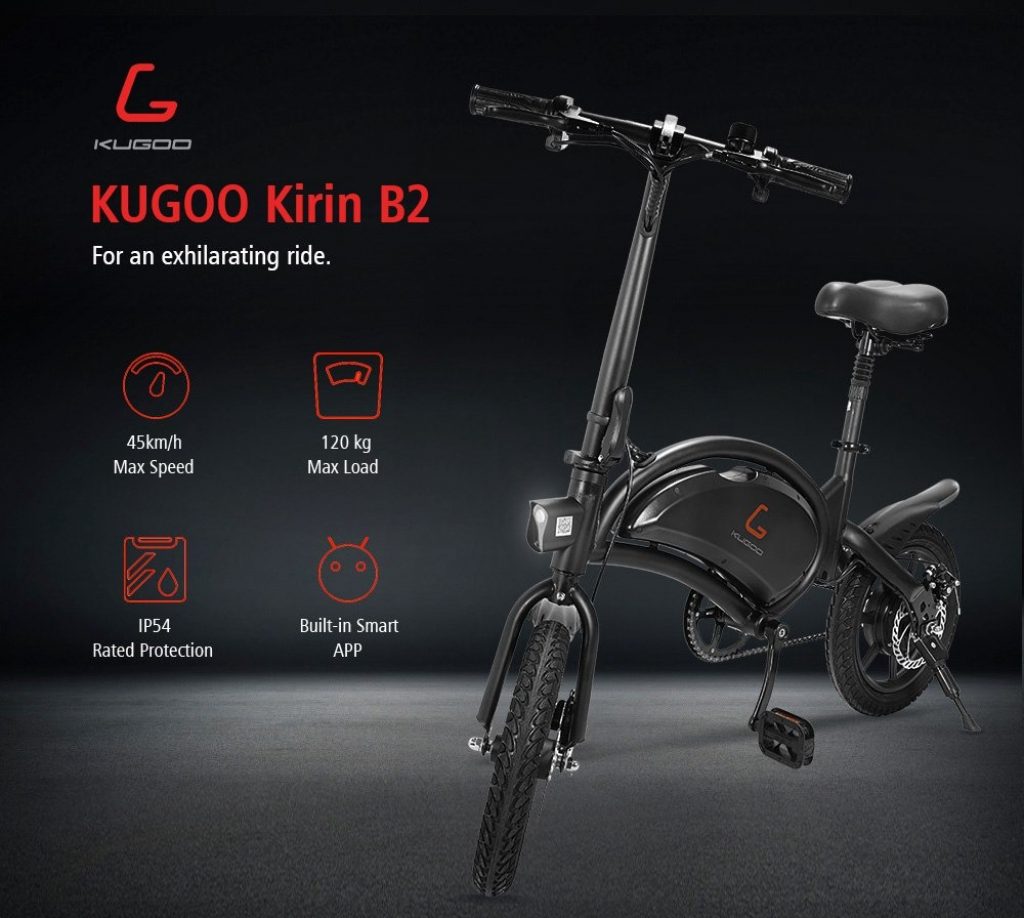geekbuying, coupon, geekmaxi, KUGOO-Kirin-B2-Folding-Moped-Electric-Bike-E-Scooter-with-Pedals