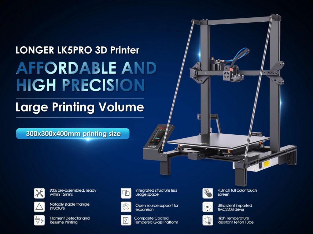 coupon, gearbest, Longer-LK5-Pro-3D-Printer