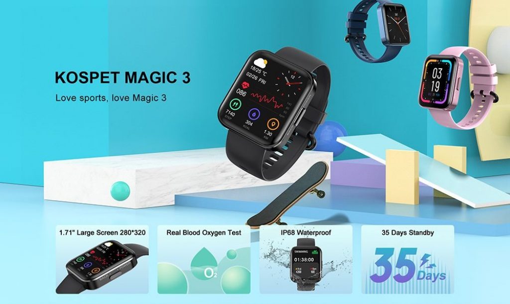 gearbest, coupon, banggood, KOSPET-MAGIC-3-Smart-Watch