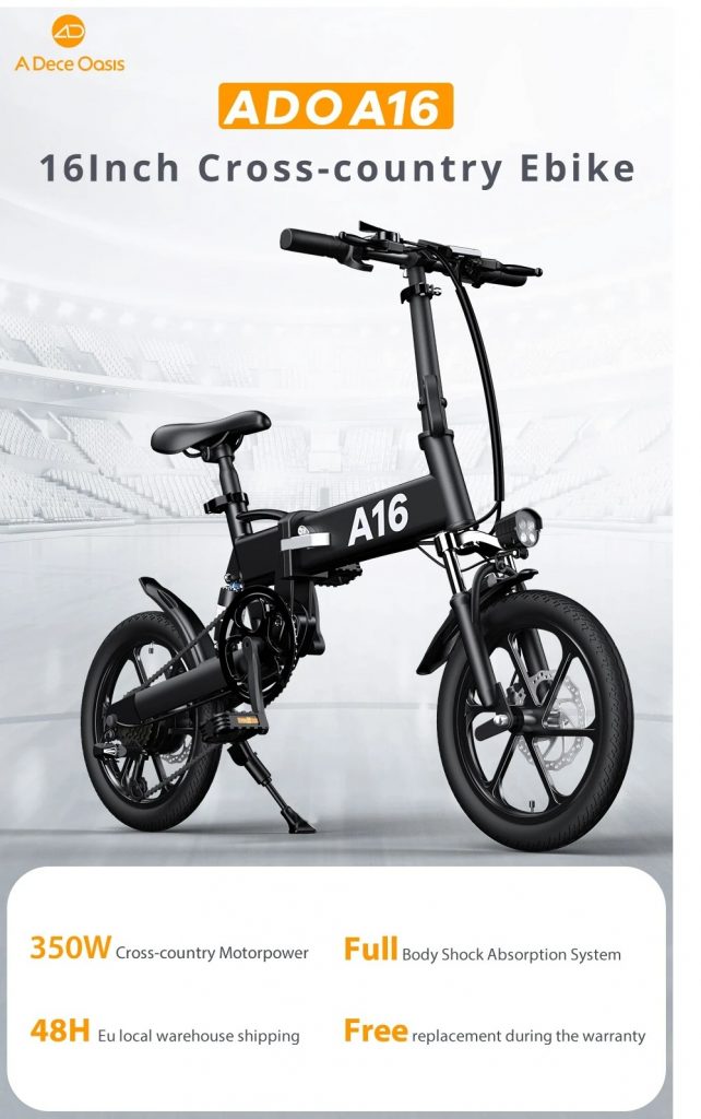 buybestgear, tomtop, geekbuying, kupon, banggood, ADO-A16-električni bicikl