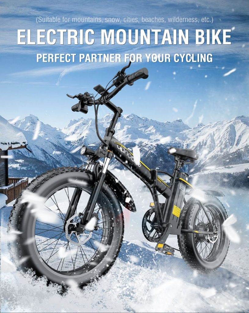 wiibuying, tomtop, coupon, geekbuying, JANOBIKE-E20-Fat-Tire-Electric-Folding-Mountain-Bike