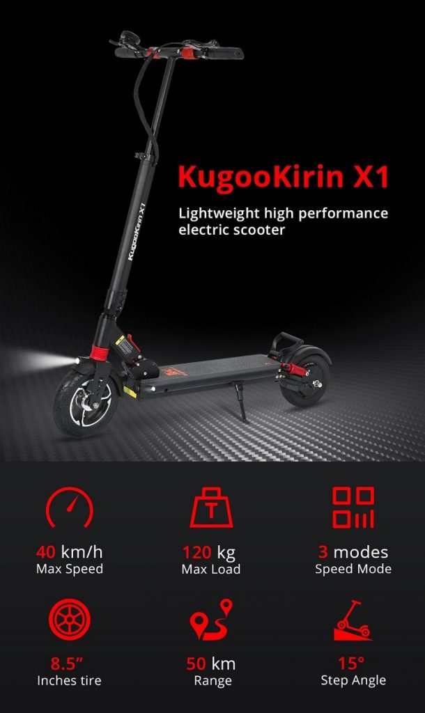 banggood, geekmaxi, kupong, geekbuying, KUGOO-KIRIN-X1-Folding-Electric-Scooter