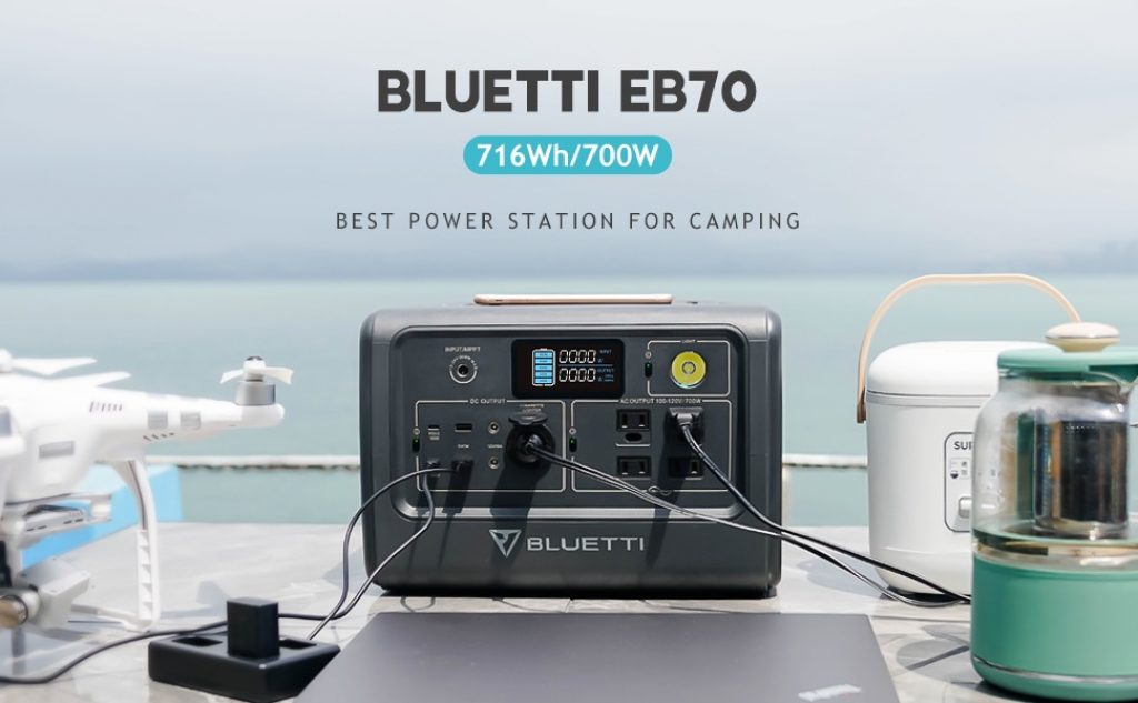 buybestgear, coupon, geekbuying, BLUETTI-EB70-Portable-Power-Station-716Wh-Solar-Generator