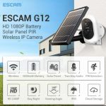 coupon, banggood, ESCAM-G12-1080P-Full-HD-Outdoor-Rechargeable-Battery-Solar-Panel-PIR-Alarm-WiFi-Camera