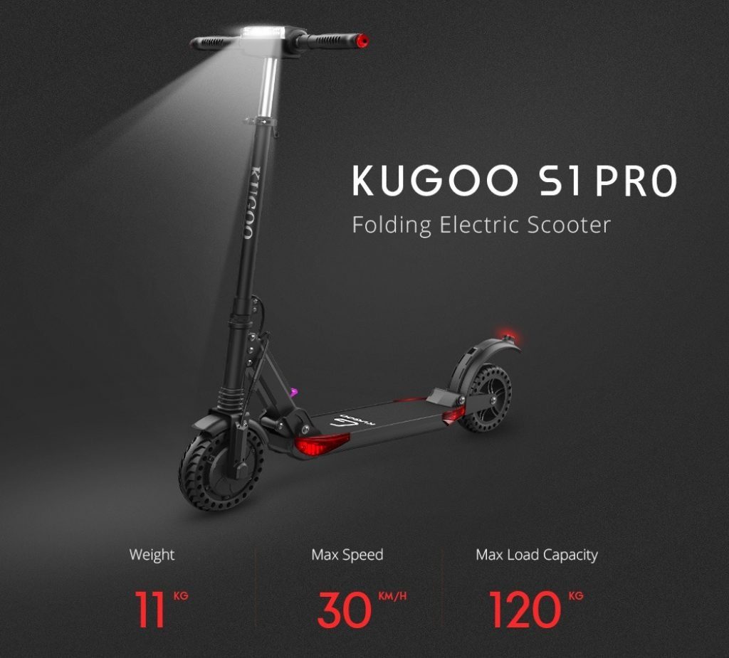 gshopper, coupon, geekbuying, KugooKirin-S1-Pro-8-inch-Solid-Honeycomb-Tire-Folding-Electric-Scooter