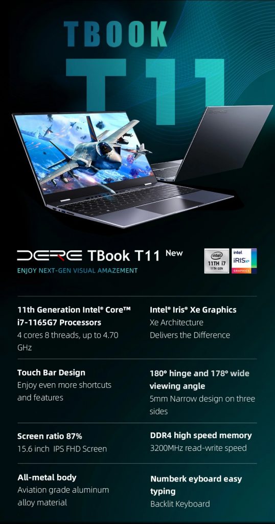 coupon, banggood, DERE-TBOOK-T11-Laptop-Notebook