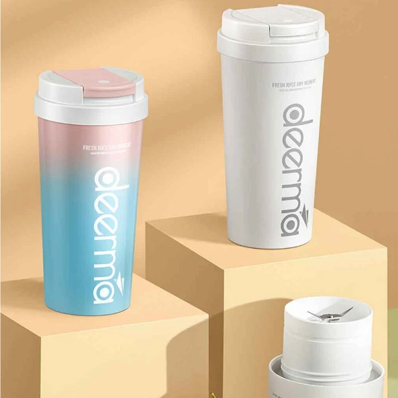 coupon, banggood, Deerma-300ML-Double-Lid-Electric-Juice-Cup-Stainless-Steel-Vacuum-thermos