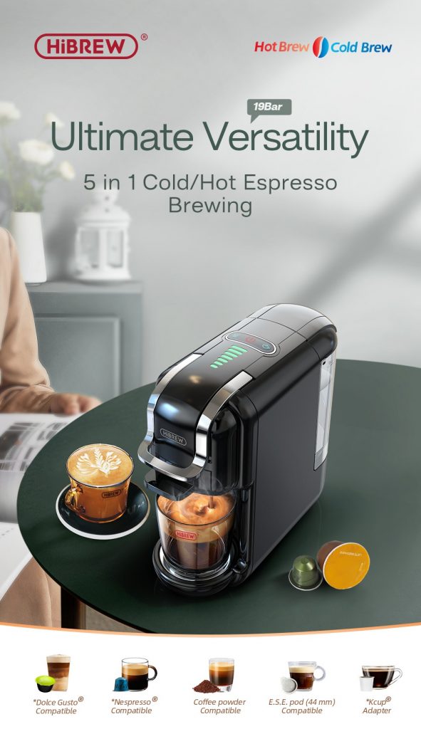 gshopper, coupon, banggood, HiBREW-H2B-19Bar-5-in-1-Multiple-Capsule-Coffee-Machine