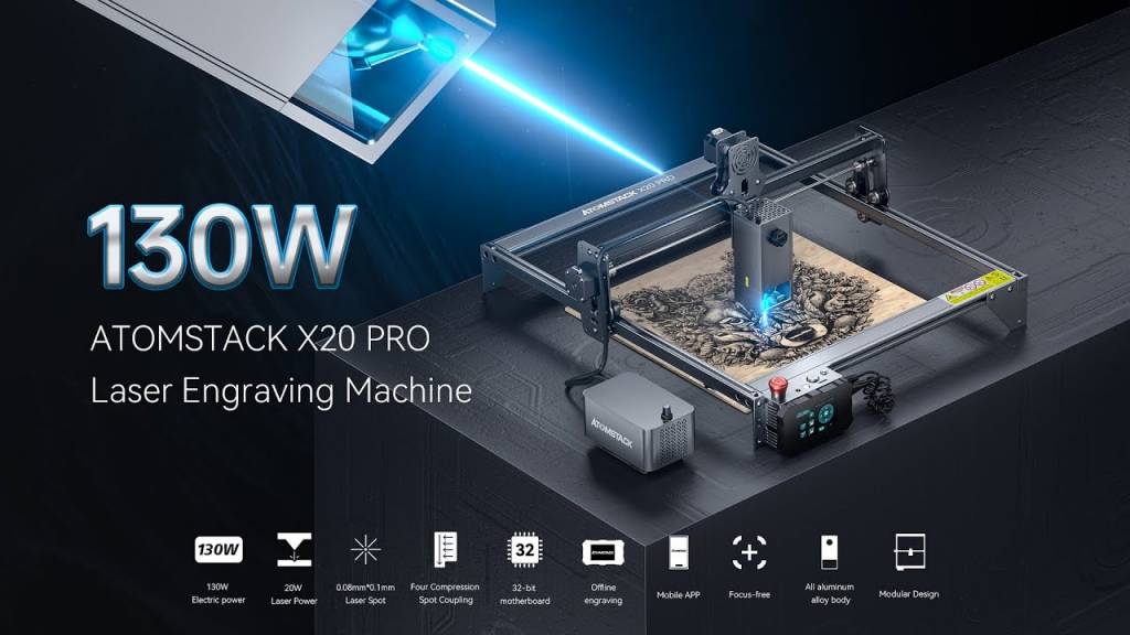 coupon, tomtop, ATOMSTACK X20 Pro 20W Laser Engraving Cutting Machine