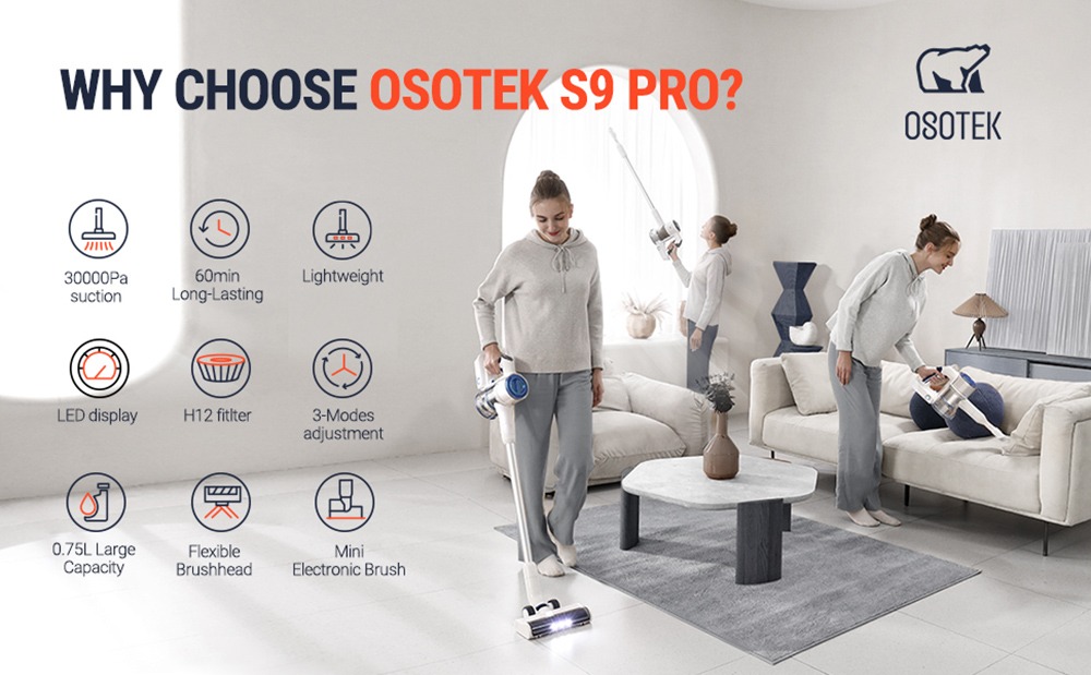coupon, geekbuying, OSOTEK-S9-Pro-Cordless-Handheld-Vacuum-Cleaner