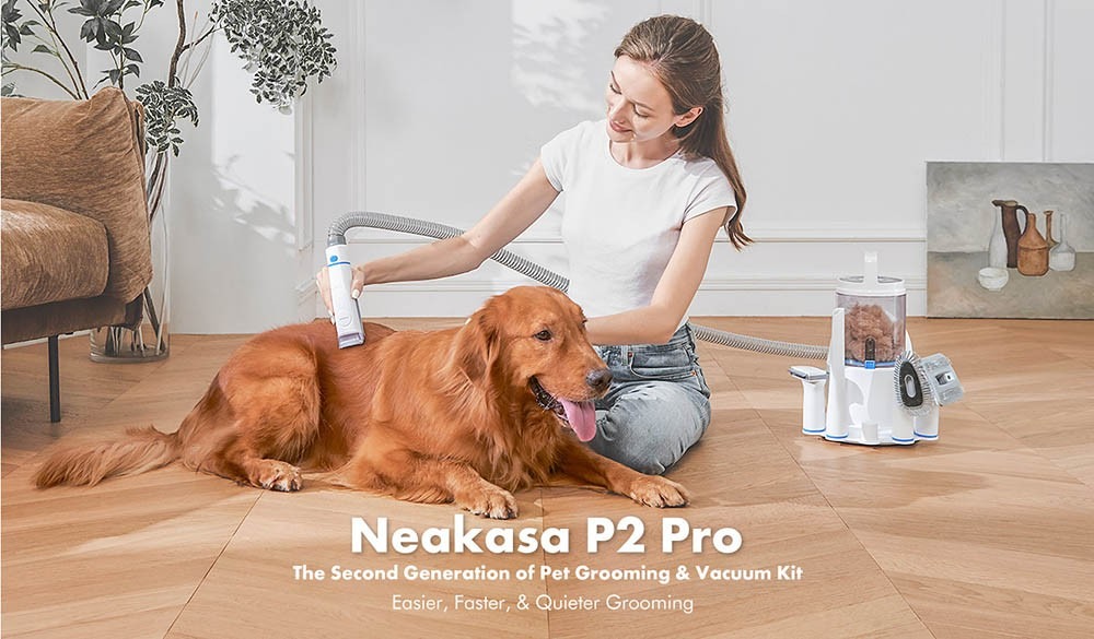 gshopper, coupon, geekbuying, Neakasa-P2-Pro-Dog-Clipper-with-Pet-Hair-Vacuum-Cleaner
