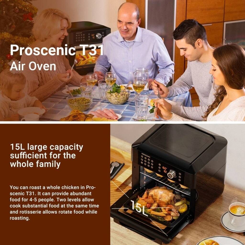 banggood, coupon, geekbuying, Proscenic-T31-1700W-15L-Digital-Air-Fryer-Oven