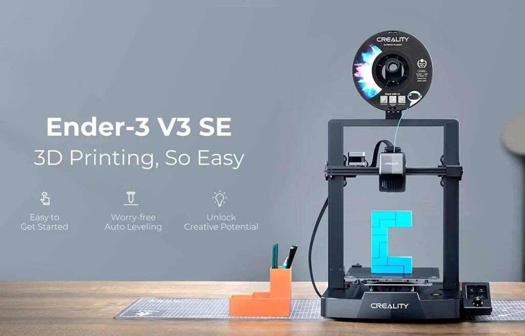 tomtop, coupon, geekbuying, Creality-Ender-3-V3-SE-3D-Printer