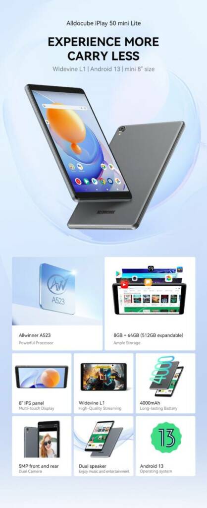 geekbuying, coupon, banggood, Alldocube-iPlay-50-Mini-Lite-Tablet
