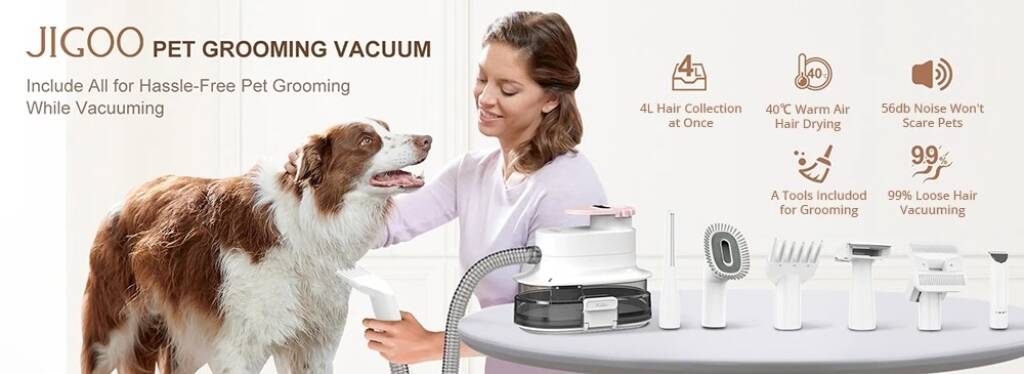 geekmaxi, coupon, geekbuying, JIGOO-P300-11-in-1-Pet-Grooming-Vacuum-Kit