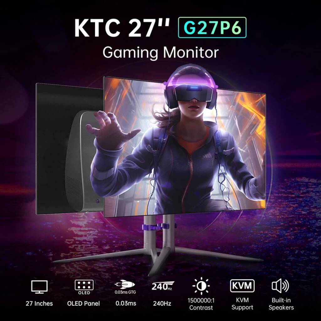 geekmaxi, coupon, geekbuying, KTC-G27P6-27-inch-LG-OLED-Gaming-Monitor