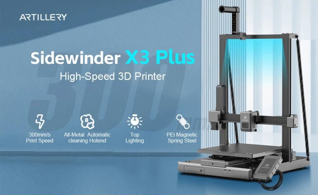 tomtop, banggood, coupon, geekbuying, Artillery-Sidewinder-X3-Plus-3D-Printer