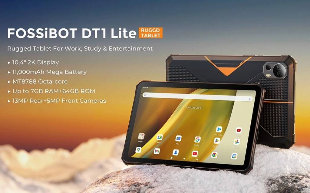 banggood, geekmaxi, coupon, geebuying, FOSSiBOT-DT1-Lite-Rugged-Tablet
