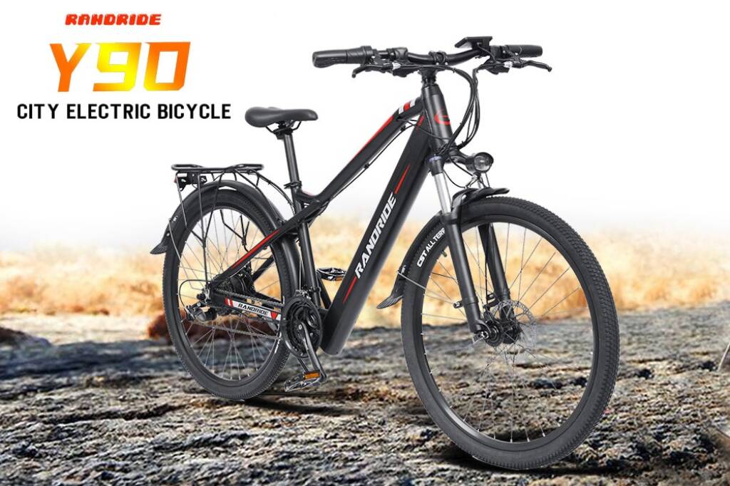 coupon, banggood, RANDRIDE-Y90B-Black-Red-Electric-Bicycle